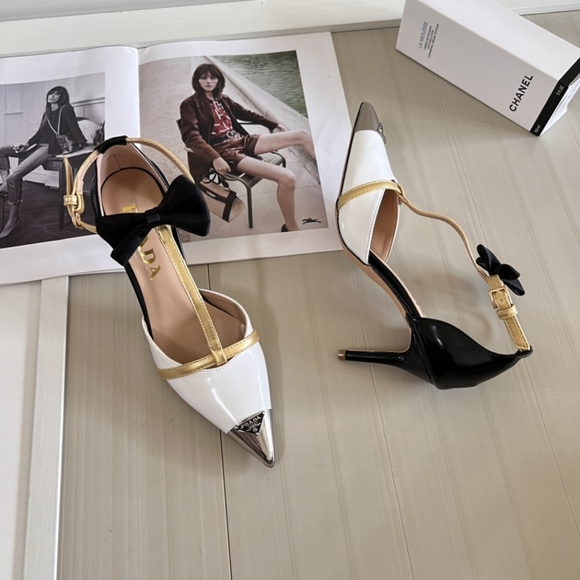 Prada 2024ss t with contrasting bow heels - Picture 5 of 9